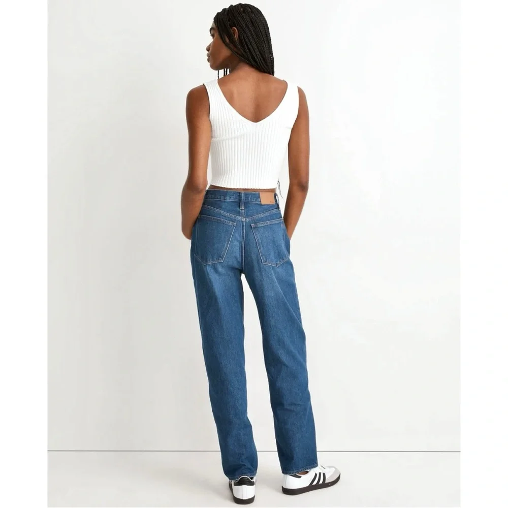 Madewell Baggy Straight Jeans in Dark Worn Indigo Wash sz 29 - Picture 12 of 13